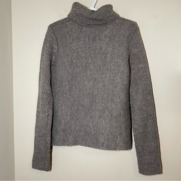 T Alexander Wang Turtleneck High Low Knit Grey Sweater size M - Picture 5 of 6